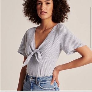 Abercrombie & Fitch knot tie-front bodysuit NWT